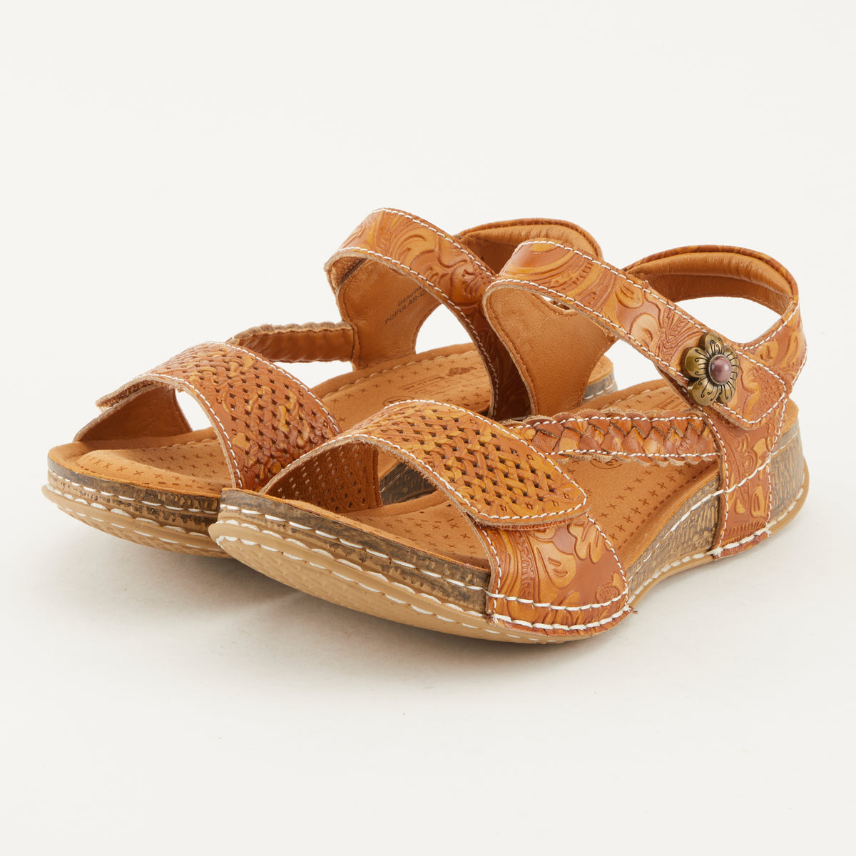 L'artiste popular floral pattern sandal – Spring Step Shoes