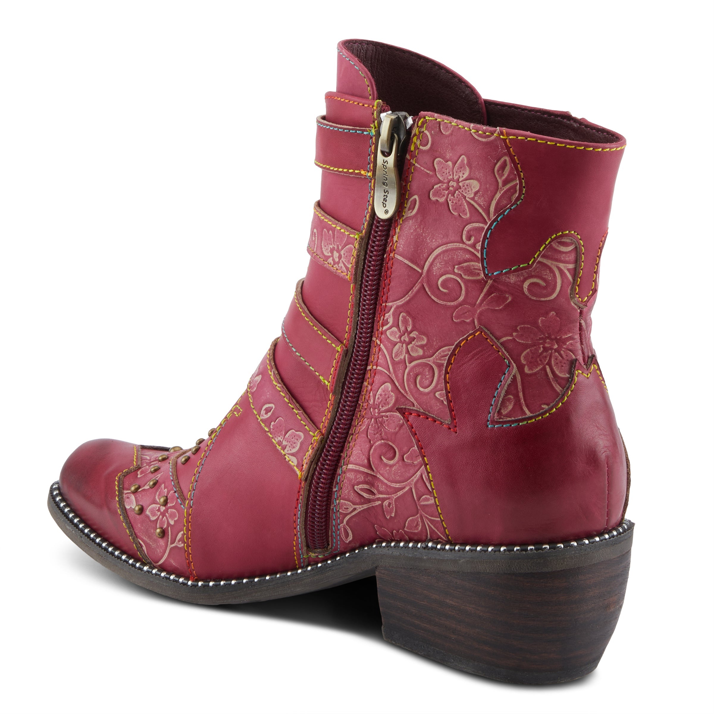 Boots rouge bordeaux hotsell