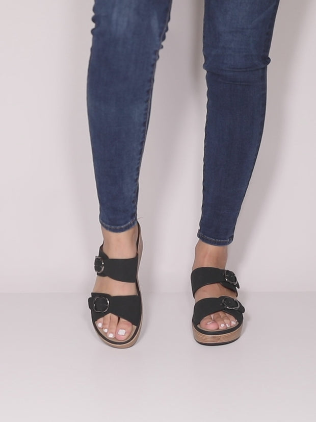 Patrizia best sale black sandals