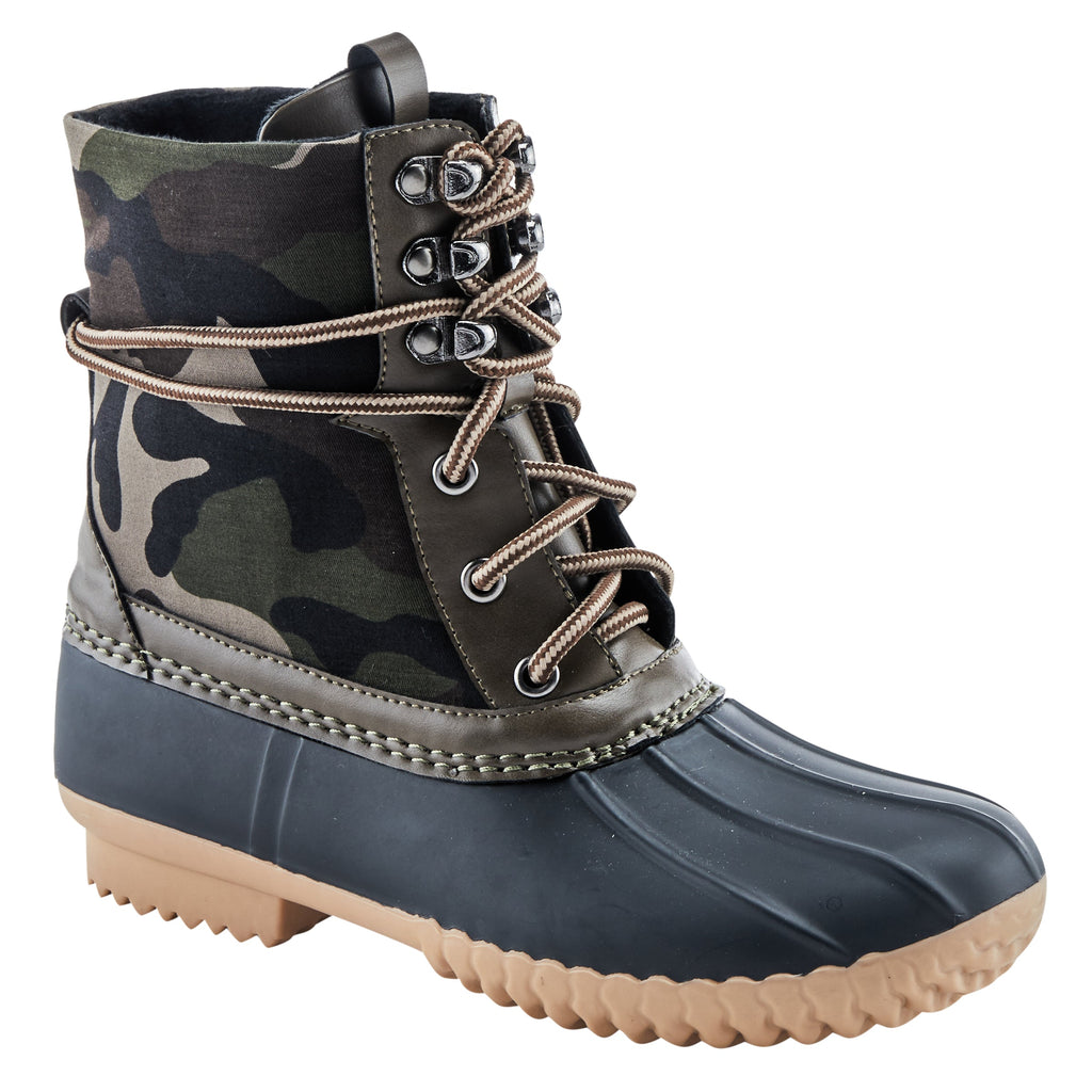 camouflage duck boots