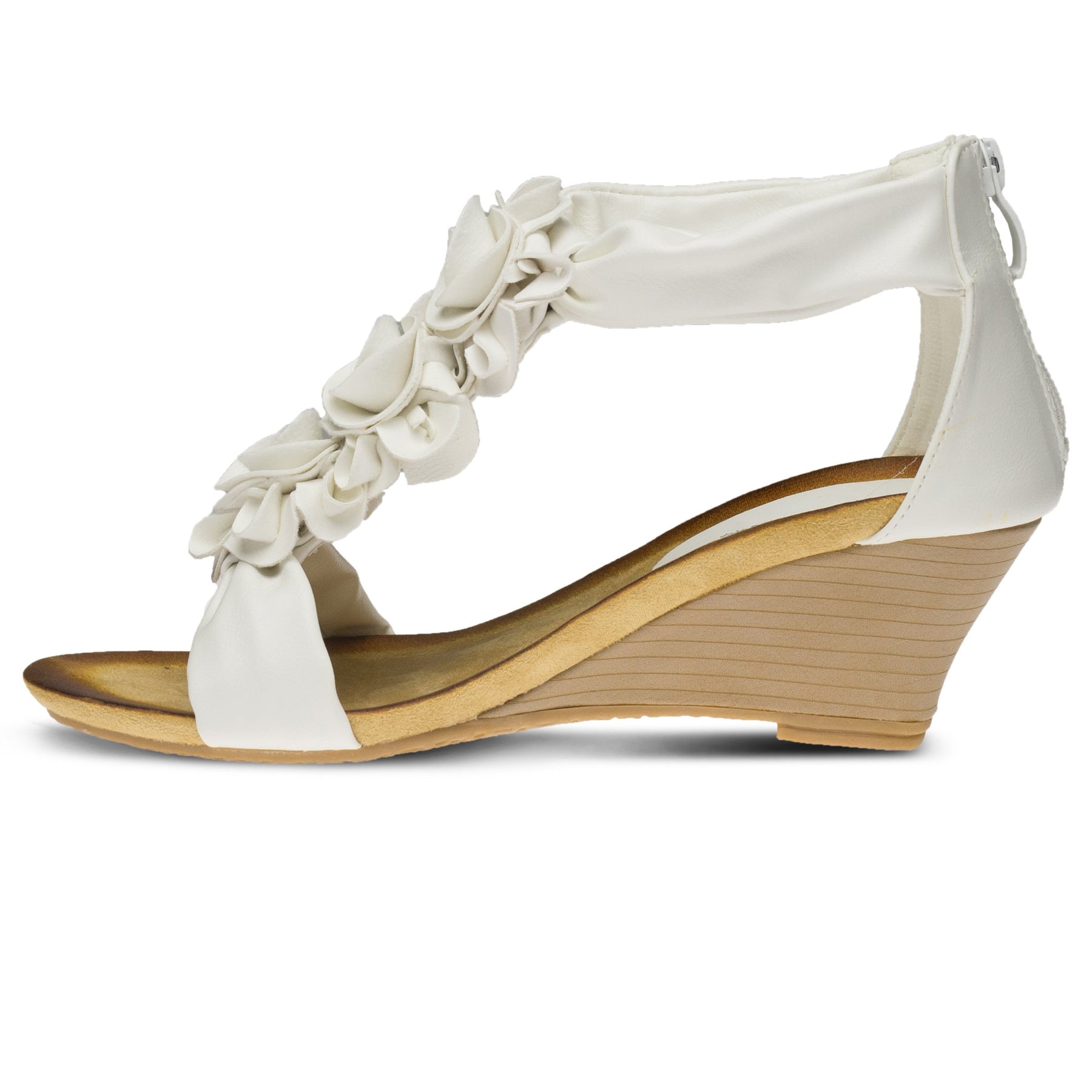 Harlequin Sandal: T Strap Wedge Sandals – Spring Step Shoes