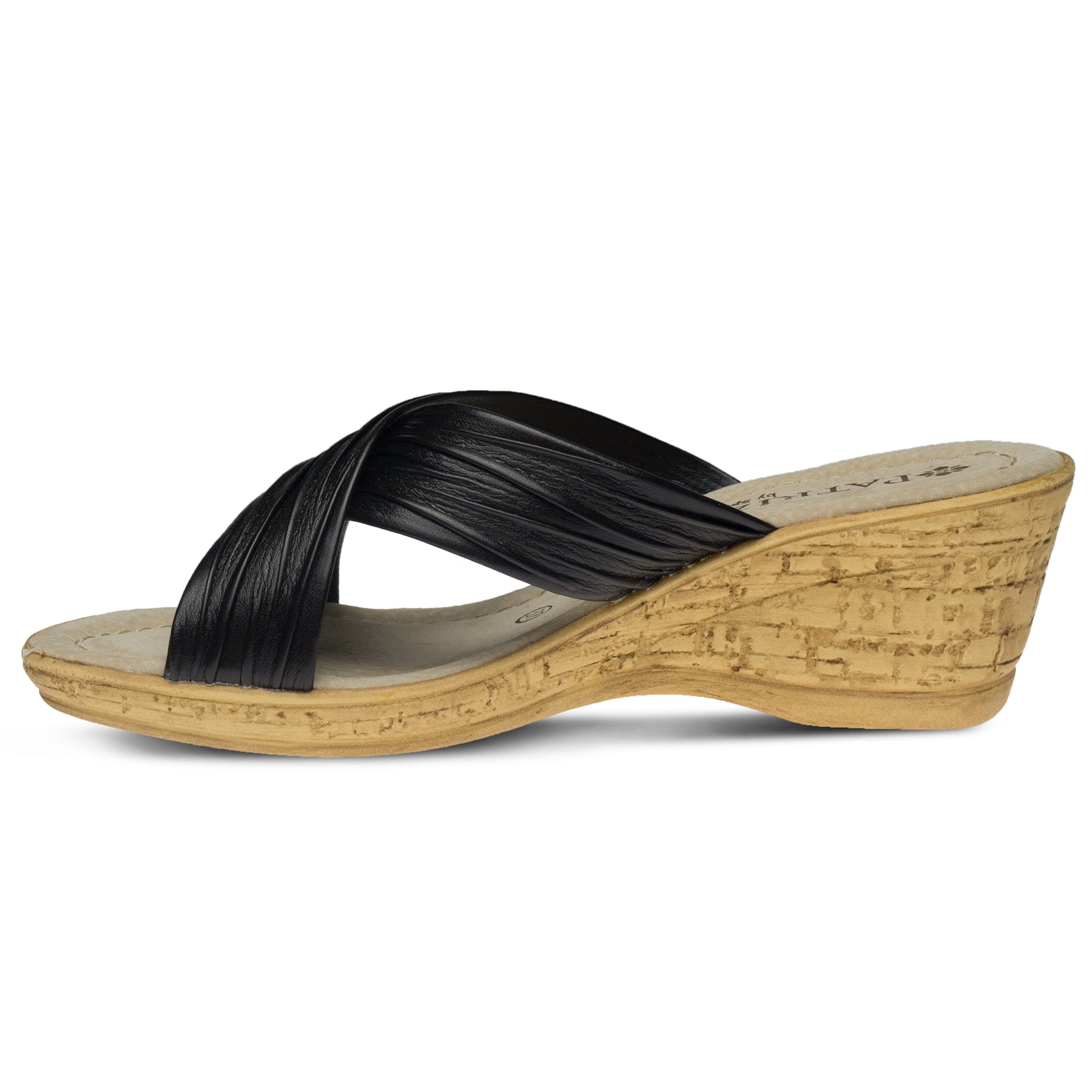 Patrizia Marge Slide Sandal: Cork Wedge Heels – Spring Step Shoes
