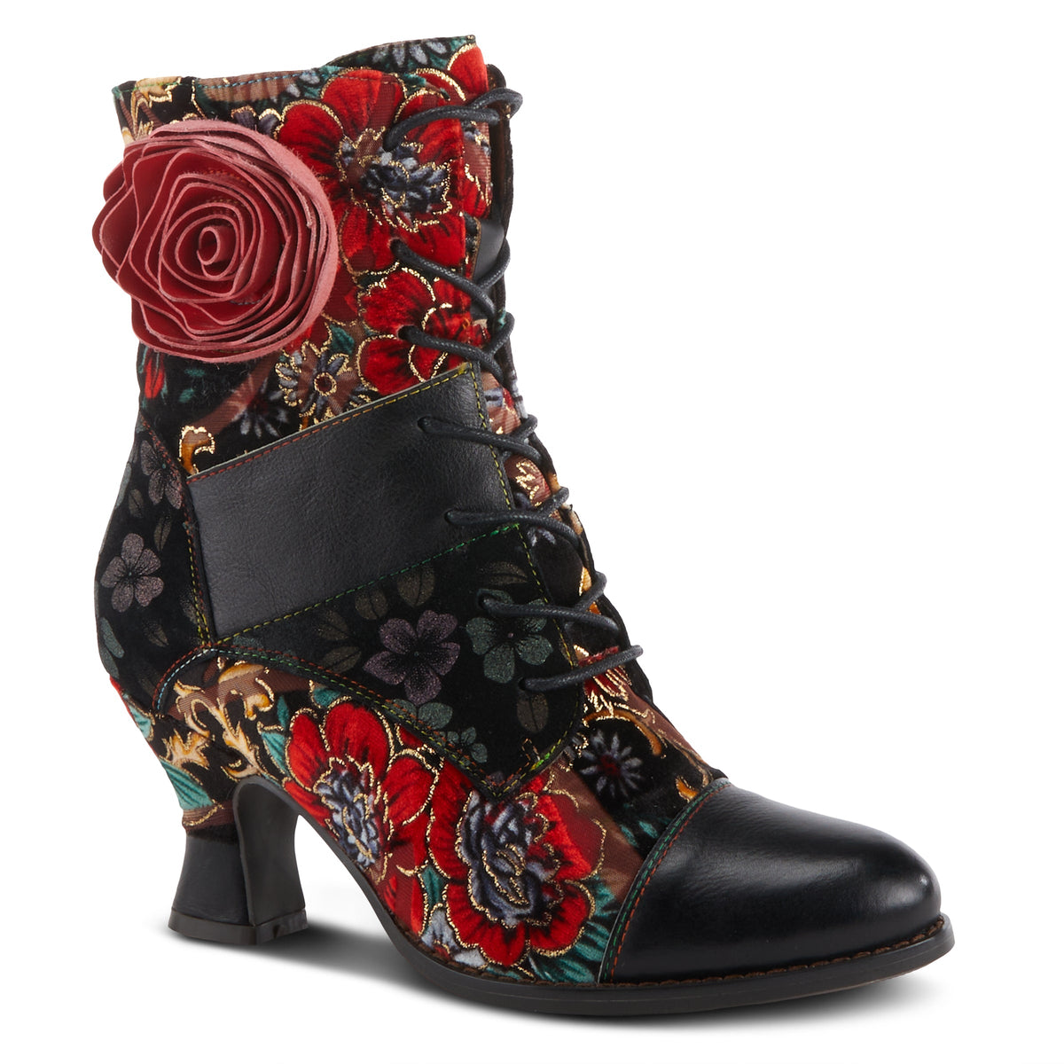 L'artiste Roselia Boots: Floral Pattern Boot – Spring Step Shoes